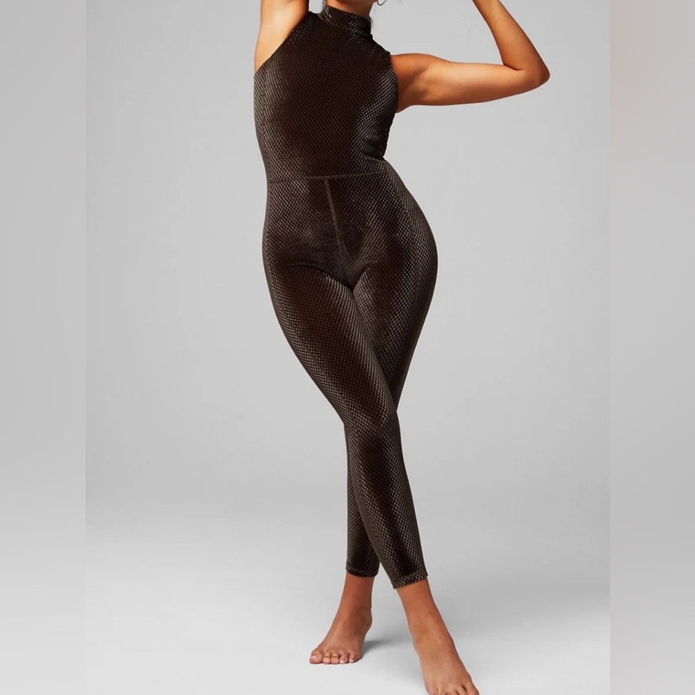 Fabletics | Velour Mock-Neck 7/8 Jumpsuit